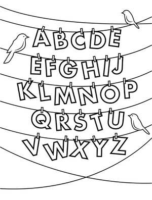 Página para Colorir Página para Colorir: Letras A a Z