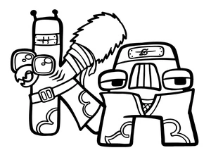 Página para Colorir Reino do Alfabeto: Pipa e Maçã