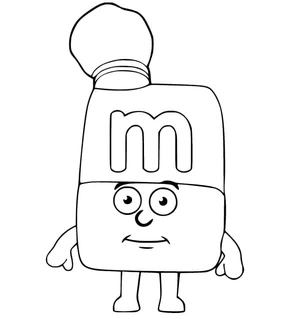 Página para Colorir Página para Colorir Letra M Alphablocks