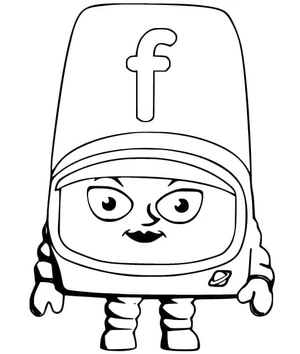 Página para Colorir Página para Colorir: Alphablocks - Letra F