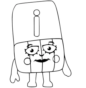 Página para Colorir Página para Colorir: Letra I Alphablocks