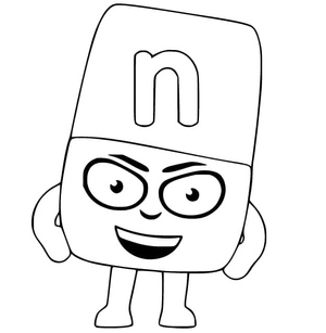 Letra N Alphablocks