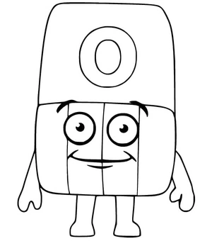 Página para Colorir Letra O Alphablocks