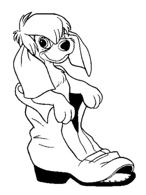 Página para Colorir Página para Colorir do Pooka, o Cachorro