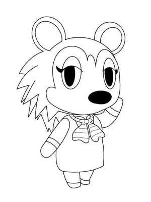 Página para Colorir Página para Colorir Animal Crossing em Alta Definição