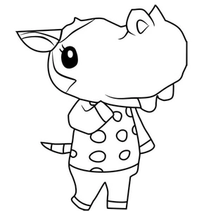Página para Colorir Página para Colorir de Animal Crossing - Esboço