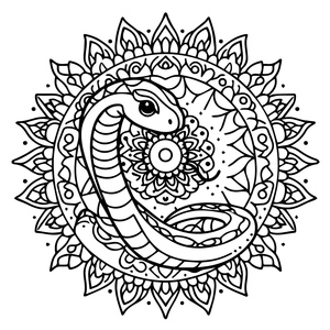 Mandala de uma Cobra Amigável