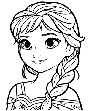 Página para Colorir Anna, a Bela