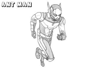 Página para Colorir Marvel Super-Herói Homem-Formiga