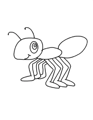 Página para Colorir Formiga Poderosa