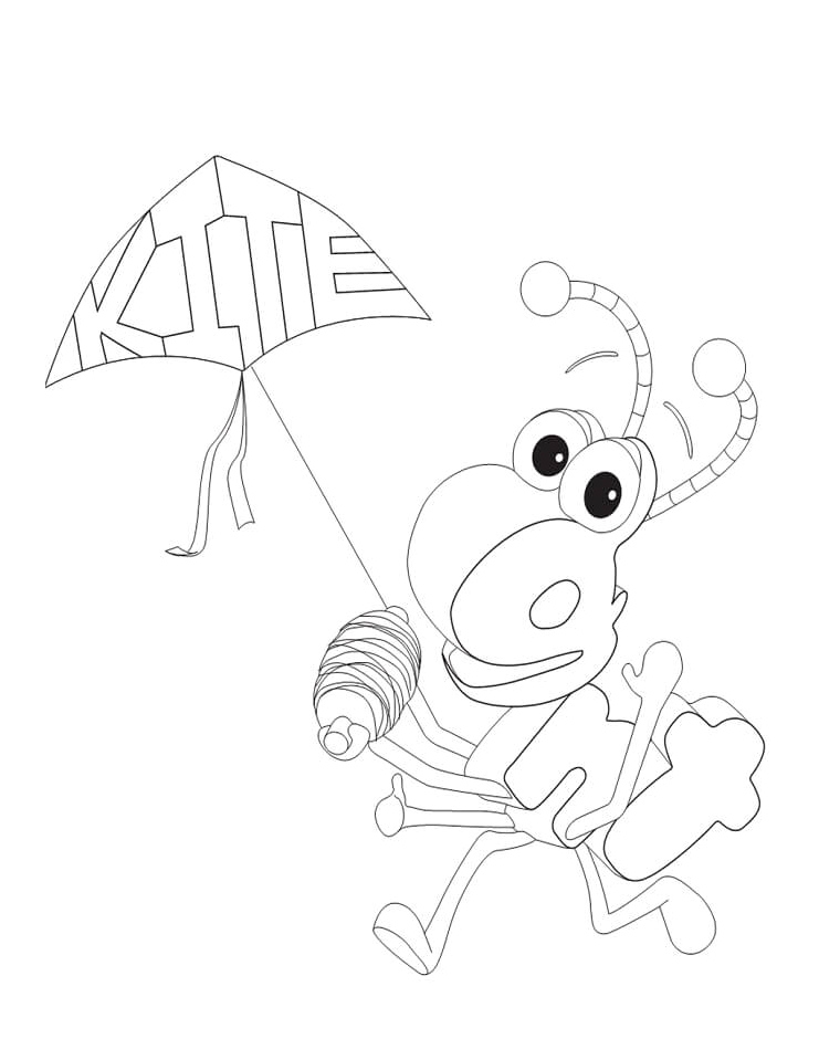 Página para Colorir Formiga WordWorld