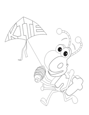 Página para Colorir Formiga WordWorld