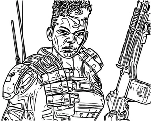 Página para Colorir Apex Legends Bangalore