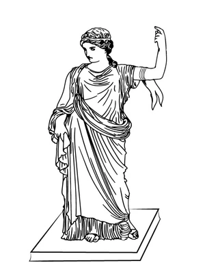 Página para Colorir Afrodite da Mitologia Grega
