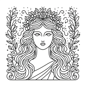 Página para Colorir Linda Afrodite