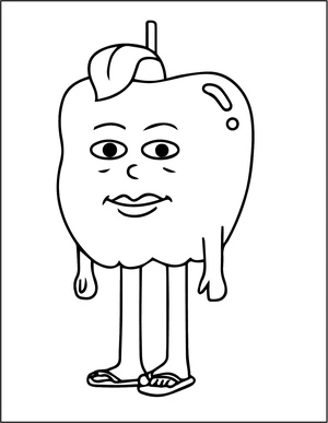 Página para Colorir Página para Colorir de Maçã e Cebola para Imprimir Grátis