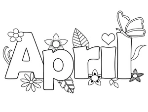 Página para Colorir Desenho Grátis de Abril