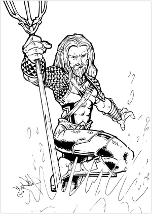 Página para Colorir Página para colorir do Aquaman