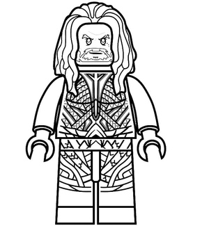 Página para Colorir Lego do Aquaman