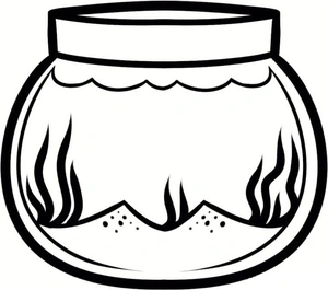 Página para Colorir Gráficos Gratuitos de Aquário