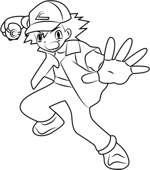 Página para Colorir Página para Colorir do Ash Ketchum