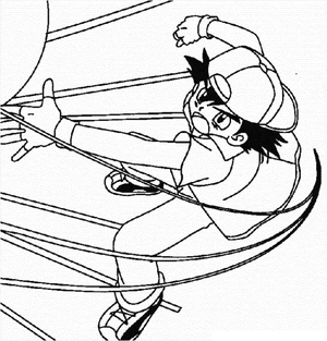 Página para Colorir Ash Ketchum em Batalha