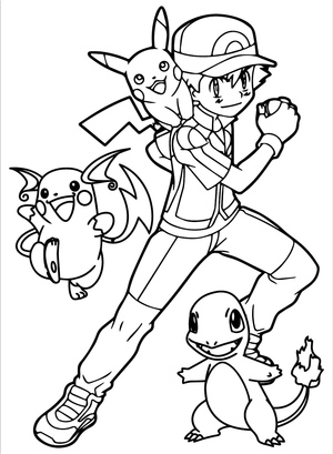 Ash Ketchum com seus Pokémon