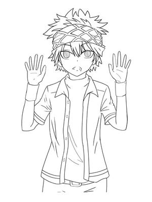 Página para Colorir Itona Horibe de Assassination Classroom