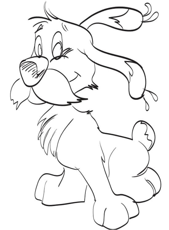 Página para Colorir O Companheiro dos Guerreiros Gálicos: O Terrier Branco