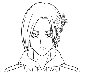Página para Colorir Annie de Attack on Titan