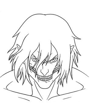 Página para Colorir Eren Titã de Attack On Titan
