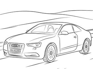 Página para Colorir Carro Audi A5