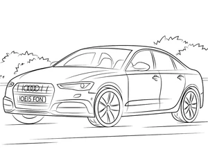 Página para Colorir Carro Audi A6
