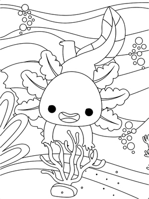 Um Axolote Adorável
