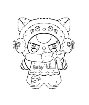 Página para Colorir Trio de Bebês Brincalhões