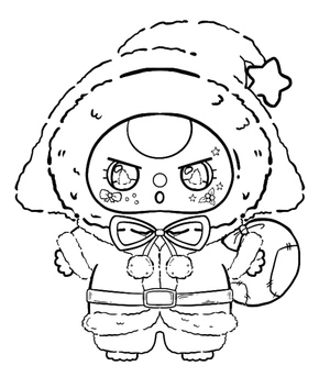 Página para Colorir Santa Baby Três