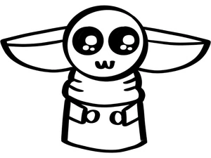 Página para Colorir Páginas para colorir do adorável bebê Yoda