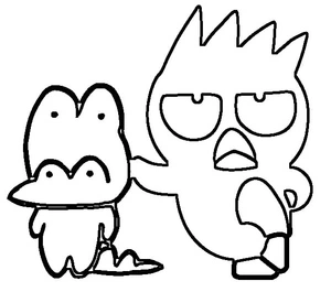 Página para Colorir Badtz Maru é adorável