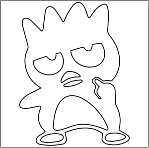 Página para Colorir Badtz Maru Engraçado