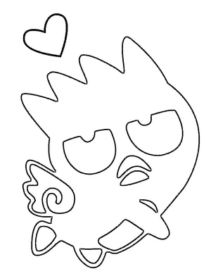 Página para Colorir Ilustração de Badtz Maru