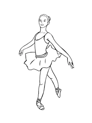 Página para Colorir Página para Colorir de Bailarina