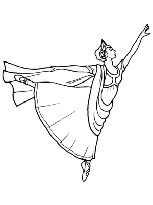 Página para Colorir Bailarina Chique