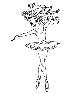 Página para Colorir Doce Bailarina