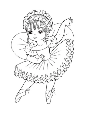 Página para Colorir Bailarina Jovem