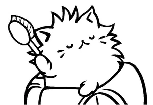 Página para Colorir Bananya com Traje Elegante