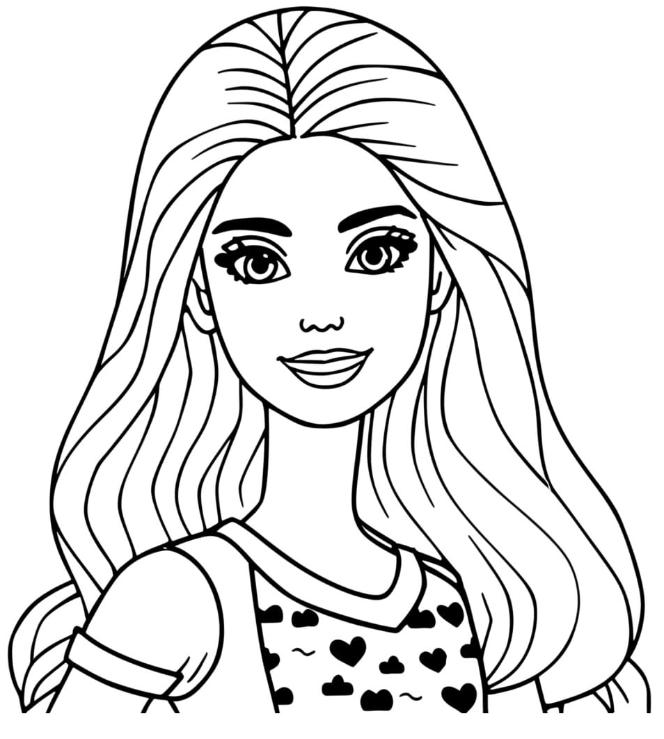 Página para Colorir Imagem Barbie
