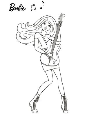 Barbie tocando violão