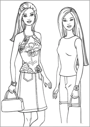Página para Colorir Página de Colorir Barbie Grátis