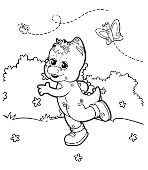 Página para Colorir: Riff de Barney e Amigos