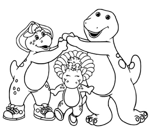 Página para Colorir do Barney e Amigos para Imprimir Grátis